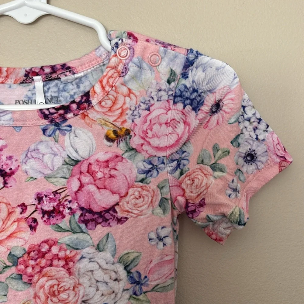 Posh Peanut floral twirl skirt bodysuit
